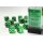 Chessex: Opaque - D6 Set (12) - Green/White