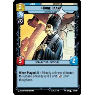 031 - Rune Haako, Scheming Second - Unit - Foil