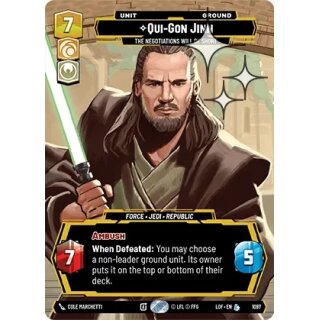 1097 - Qui-Gon Jinn - The Negotiations Will Be Short - Unit - Prestige Foil