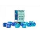 Chessex: Luminary - D6 Set (12) - Gemini Blue -...
