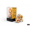 Chessex: Brush Polyhedral - Set (7) - Sunrise/Black