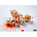 Chessex: Brush Polyhedral - Set (7) - Sunrise/Black