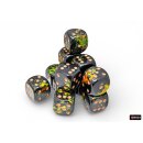 Chessex: Brush - D6 Set (12) -  Deep Forest/Gold