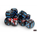 Chessex: Brush - D6 Set (12) -  Dark Side/Blue
