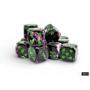 Chessex: Brush - D6 Set (12) -  Paintball/Green
