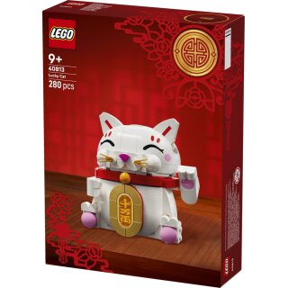 LEGO Icons - 40813 Glückskatze, Tier Spielzeug für Jungen und Mädchen