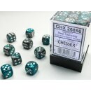 Chessex: Gemini - D6 Set (36) - Steel Teal/White