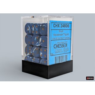 Chessex: Brush - D6 Set (36) - Wavebreak/Gold