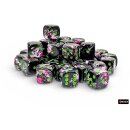 Chessex: Brush - D6 Set (36) - Paintball/Green