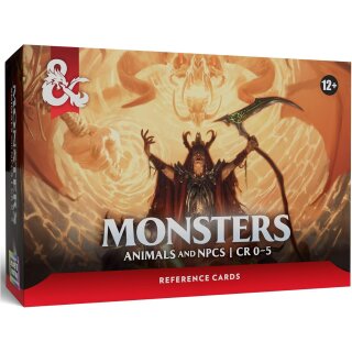 D&D: Monster Animals and NPCs CR 0-5 - Reference Cards - EN