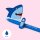 Legami: Erasable Pen - Shark Attack - Blue Ink