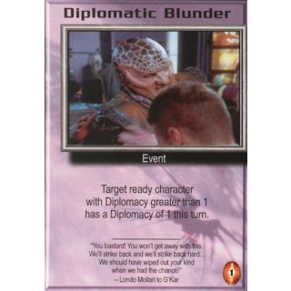 Diplomatic Blunder