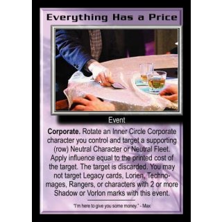 Everything Has a Price