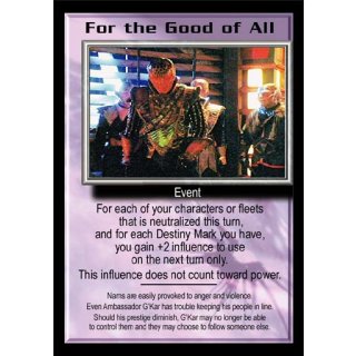 For the Good of All